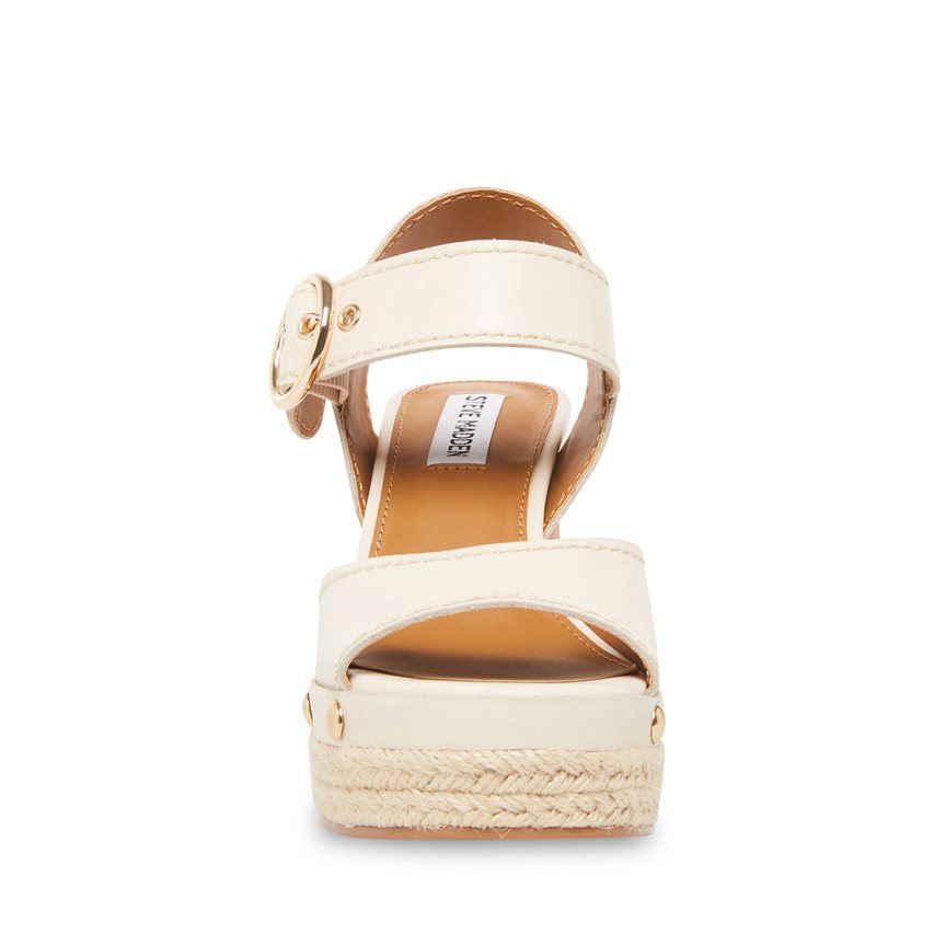 Sandalias Tacones Steve Madden Kamille Cuero Mujer Blancas | ES ZA9264